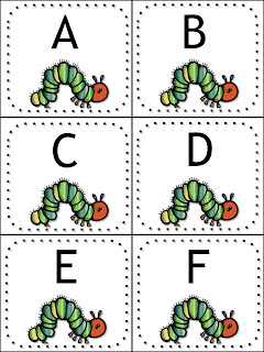 Freebie! Alphabet Flash Cards & Numbers {Very Hungry Caterpillar Themed}